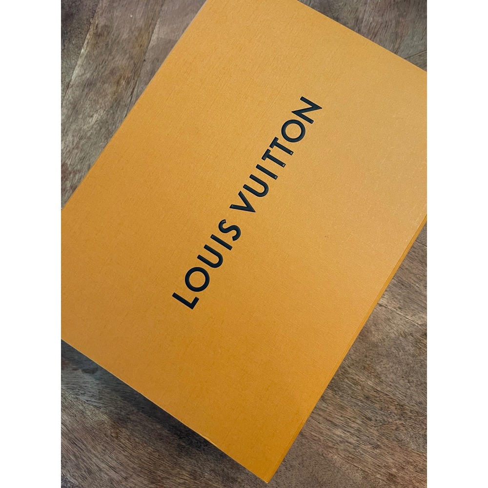 Louis Vuitton Replacement Gift Box IDecor Imperial Saffron Black Lettering